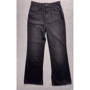 NWT Forever 21 Women’s High-Rise Split-Hem Jeans - Size 31 (12) Black Denim
